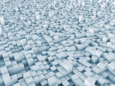 konuyla ilgili bilgisayar grafik çizimi için arka plan öğesi olarak fraktal gürültü ile bozuk uçak ilkel 3D render