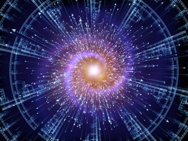 Bilgi patlama serisi. Tasarım projeleri için fon olarak hizmet etmek için okları ve fraktal öğeleri patlama yapılan bilim, bilgi teknoloji ve eğitim ile ilgili