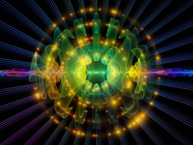 Dalga fonksiyonu serisi. Renkli sinüs titreşimler, ışık ve fraktal öğeleri ses ekolayzer, müzik projelerde için uygun bir zemin olarak spektrum ve kuantum olasılık