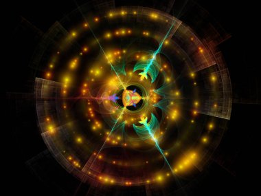 Dalga fonksiyonu serisi. Sanatsal soyutlama oluşan renkli sinüs titreşimleri, ışık ve fraktal öğeleri konu üzerinde ses ekolayzer, müzik spektrum ve kuantum olasılık