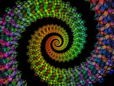 Sarmal geometri serisi. Fraktal öğeleri matematik, geometri ve bilim konusunda iplik girdap bileşimi