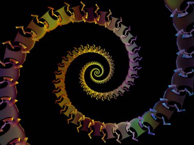 Sarmal geometri serisi. Fraktal öğeleri matematik, geometri ve bilim konusunda iplik girdap soyut tasarım yapılmış