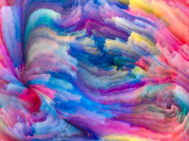 Doku serisi renk. Dinamik arka planlar ve boyutlu arka planında konuda dijital boya ve fraktal bulutlar bileşimi