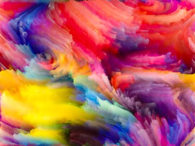 Doku serisi renk. Dinamik arka planlar ve boyutlu arka planında konuda dijital boya ve fraktal bulutlar bileşimi