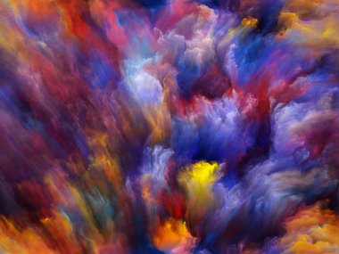Soyut Renk serisi. Sanat, yaratıcılık ve hayal gücü projelerinde kullanılmak üzere tuval üzerinde hareket halindeki renkli boyadan oluşan arkaplan