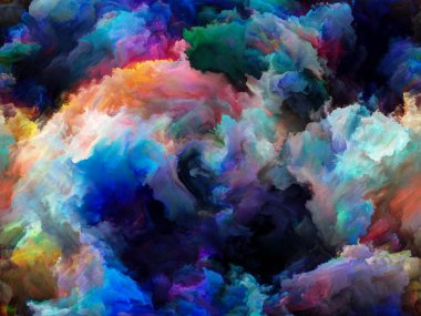 Soyut renk serisi. Tasarım projeleri için fon olarak hizmet etmek için hareket tuval üzerine renkli boya yapılan sanat, yaratıcılık ve hayal gücü ile ilgili