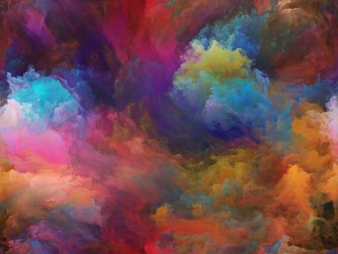 Soyut Renk serisi. Sanat, yaratıcılık ve hayal gücüyle mecazi bir ilişkisi olan tuval üzerinde hareket halindeki renkli boyanın bileşimi