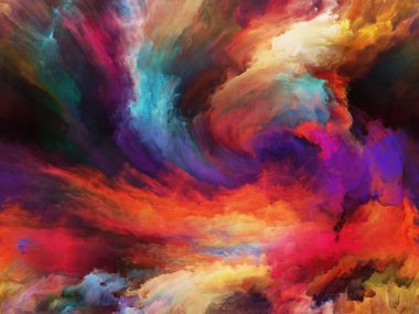 Soyut renk serisi. Arka plan kompozisyonu hareket üzerine yağlıboya sanat, yaratıcılık ve hayal gücü konusunda renkli boya