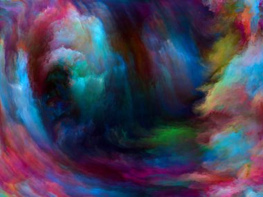 Soyut Renk serisi. Sanat, yaratıcılık ve hayal gücü konularındaki tasarımları tamamlamak için tuval üzerinde hareket halindeki renkli boya arkaplanı