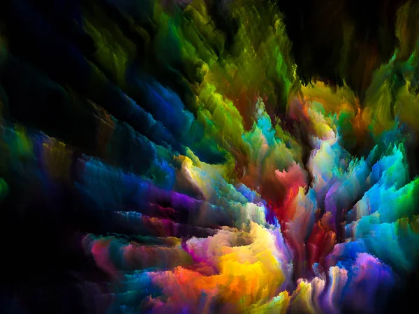Färg Explosion Serien Visuellt Tilltalande Kuliss Gjord Vibrerande Färg Och — Stockfoto