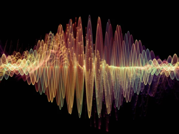 Wave Function Series Artistic Abstraction Composed Colored Sine Vibrations Light — Stock Photo, Image