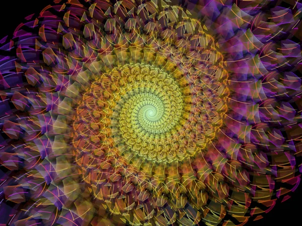 Спиральная Геометрия Предпосылки Контекст Design Spinning Vortex Fractal Elements Subject — стоковое фото