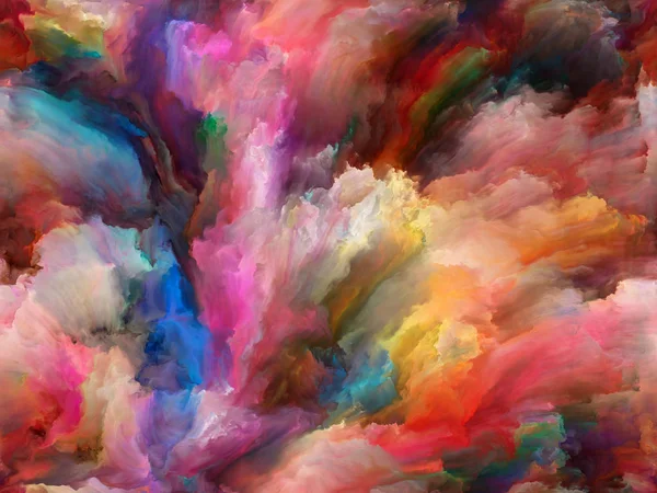 Serie Color Abstracto Composición Pintura Colorida Movimiento Sobre Lienzo Adecuado —  Fotos de Stock