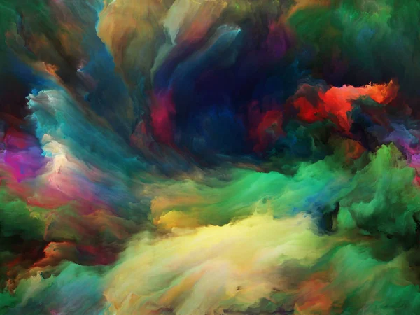 Serie Color Abstracto Arreglo Pintura Colorida Movimiento Sobre Lienzo Sobre —  Fotos de Stock