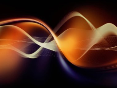 Teknoloji alanı serisi. Dalgalar, Izgaralar ve ışıklar teknoloji, bilim ve bilgisayar bilgi dünyası konusunda yapılmış soyut tasarım