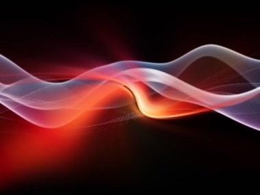 Teknoloji alanı serisi. Zemin dalgalar, Izgaralar ve teknoloji, bilim ve bilgisayar bilgi dünyasına konusu ışıkları