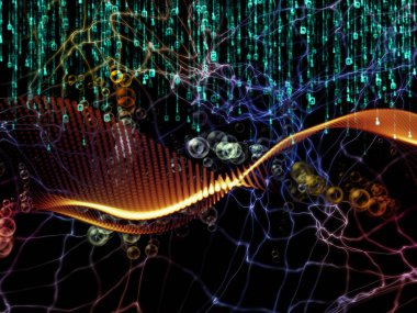 Matematik evren serisi. Soyut kompozisyon basamak ve unsurları alan yassı olup, matematik, bilim, eğitim ve modern teknoloji ile ilgili projeler