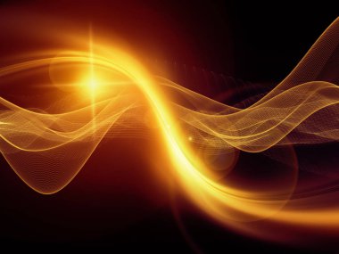 Teknoloji alanı serisi. Dalgalar, Izgaralar ve ışıklar konu teknoloji, bilim ve bilgisayar bilgi dünyası için Grafik bileşimi