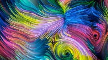 Color In Motion serisi. Tasarım, yaratıcılık ve hayal gücü üzerine bir metafor olarak sıvı boya deseninden oluşan tasarım, ekranlar ve cihazlar için duvar kağıdı olarak kullanılacak.