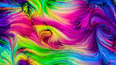 Hareket içinde renk serisi. Akan boya desen tasarım, yaratıcılık ve hayal gücü ekranlar ve mobil cihazlar için duvar kağıdı olarak kullanmak için konu için yaratıcı düzenleme