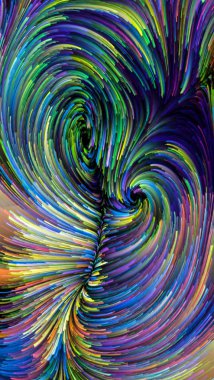 Color In Motion serisi. Tasarım, yaratıcılık ve hayal gücü üzerine projeler için ekran ve cihazlar için duvar kağıdı olarak kullanılacak sıvı boya kalıbının bileşimi