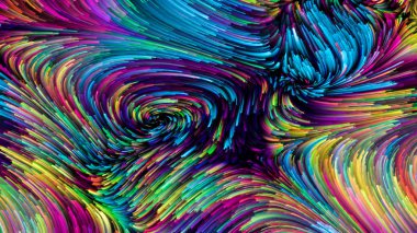 Color In Motion serisi. Tasarım, yaratıcılık ve hayal gücü konularında ekran ve cihazlar için duvar kağıdı olarak kullanılacak sıvı boya kalıbının arkaplan bileşimi