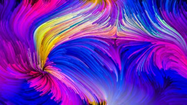 Hareket içinde renk serisi. Sanatsal soyutlama konu tasarım, yaratıcılık ve hayal gücü ekranlar ve mobil cihazlar için duvar kağıdı olarak kullanmak için akan boya izi oluşur