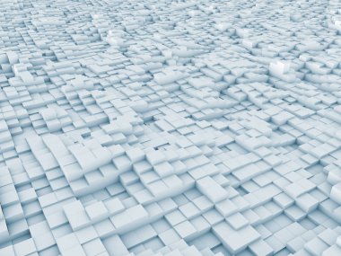 konuyla ilgili bilgisayar grafik çizimi için arka plan öğesi olarak fraktal gürültü ile bozuk uçak ilkel 3D render
