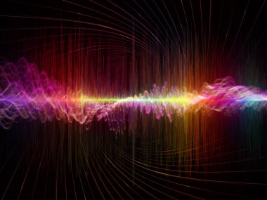 Dalga fonksiyonu serisi. Renkli sinüs titreşimler, ışık ve fraktal öğeleri ses ekolayzer, müzik projelerde için uygun bir zemin olarak spektrum ve kuantum olasılık