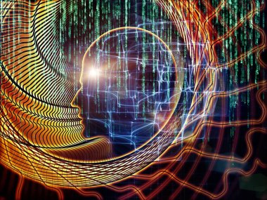 Adam ve numaraları serisi. Sembolik insan profili ve basamak bilim, bilgi teknoloji ve eğitim konusunda oluşan