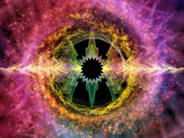 Dalga fonksiyonu serisi. Renkli sinüs titreşimler etkileşimi, ses ekolayzer, konu üzerinde öğeleri ışık ve fraktal müzik spektrum ve kuantum olasılık