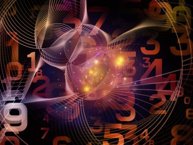 Matematik gerçeklik serisi. Sayı, ışıklar ve Fraktal desenleri matematik, eğitim ve bilim konusunda yapılan soyut tasarım