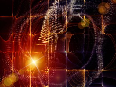 Geometri teknoloji serisi. Tasarım projeleri için fon olarak hizmet etmek için teknolojik fraktal yapılarının yapılan bilim, bilgi teknoloji ve eğitim ile ilgili