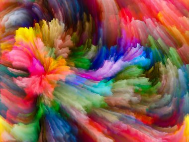 Doku serisi renk. Dinamik arka planlar ve boyutlu arka planında konuda dijital boya ve fraktal bulutlar düzenlenmesi