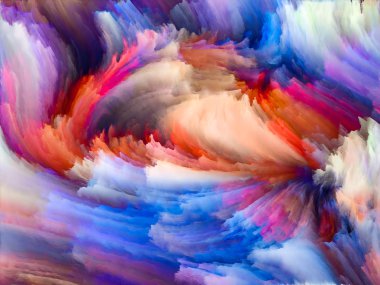 Doku serisi renk. Dinamik arka planlar ve boyutlu arka planında konuda dijital boya ve fraktal bulutlar bileşimi