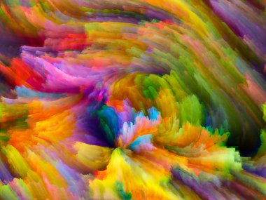 Doku serisi renk. Dinamik arka planlar ve boyutlu arka planında konuda dijital boya ve fraktal bulutlar etkileşimi