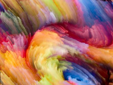 Doku serisi renk. Dijital boya ve fraktal bulutların üstünde dinamik arka planlar ve boyutlu arka arka plan tasarımı