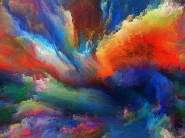 Soyut Renk serisi. Sanat, yaratıcılık ve hayal gücü üzerine çalışmalar için tuval üzerinde hareket halindeki renkli resmin arkaplan tasarımı