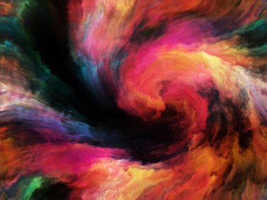 Girdap Döndürme ve Girdap serisi. Sanat, yaratıcılık ve hayal gücü konularında arkaplan tasarımı ve tuval üzerinde hareket