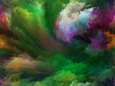 Soyut Renk serisi. Sanat, yaratıcılık ve hayal gücü üzerine projeler için tuval üzerinde hareket halindeki renkli boyanın bileşimi