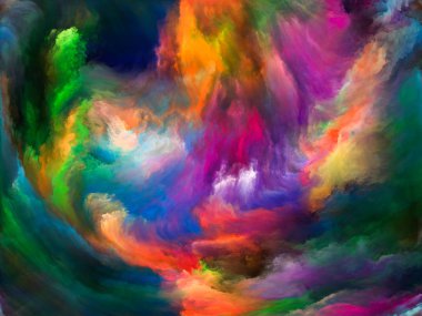 Soyut renk serisi. Renkli boya üzerine yağlıboya sanat, yaratıcılık ve hayal gücü projeler için uygun hareket aranjman