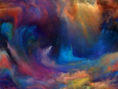 Soyut Renk serisi. Sanat, yaratıcılık ve hayal gücü konularında tuval üzerinde hareket halindeki renkli boya arkaplanı