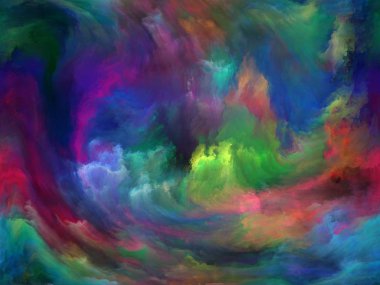 Soyut Renk serisi. Sanat, yaratıcılık ve hayal gücü konularında tuval üzerinde hareket halindeki renkli boya arkaplanı