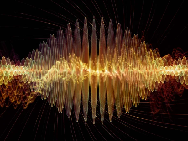 Serie Wave Function Composición Vibraciones Sinusoidales Colores Luz Elementos Fractales —  Fotos de Stock