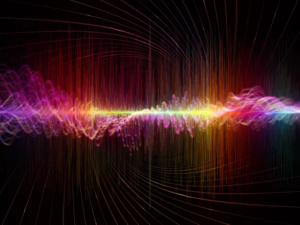 Dalga fonksiyonu serisi. Renkli sinüs titreşimler, ışık ve fraktal öğeleri ses ekolayzer, müzik projelerde için uygun bir zemin olarak spektrum ve kuantum olasılık