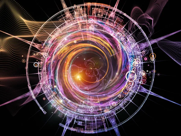 Design Fractal Elements Circles Subject Science Modern Technology — Stock Photo, Image