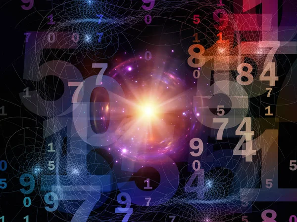 Matematik Gerçeklik Serisi Sayılar Işıklar Fraktal Desenleri Konu Matematik Eğitim — Stok fotoğraf