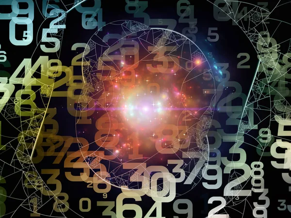 Math Van Realityserie Abstract Ontwerp Gemaakt Van Getallen Lichten Fractale — Stockfoto