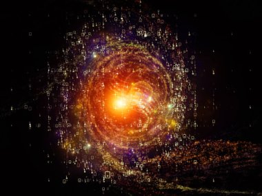 Matematik evren serisi. Sanatsal soyutlama basamak ve öğeleri konu alan matematik, bilim, eğitim ve modern teknoloji oluşur