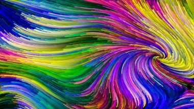 Hareket içinde renk serisi. Sanatsal soyutlama konu tasarım, yaratıcılık ve hayal gücü ekranlar ve mobil cihazlar için duvar kağıdı olarak kullanmak için akan boya izi oluşur